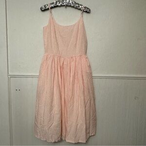 Tatyana clothing pin up peach gingham dress
